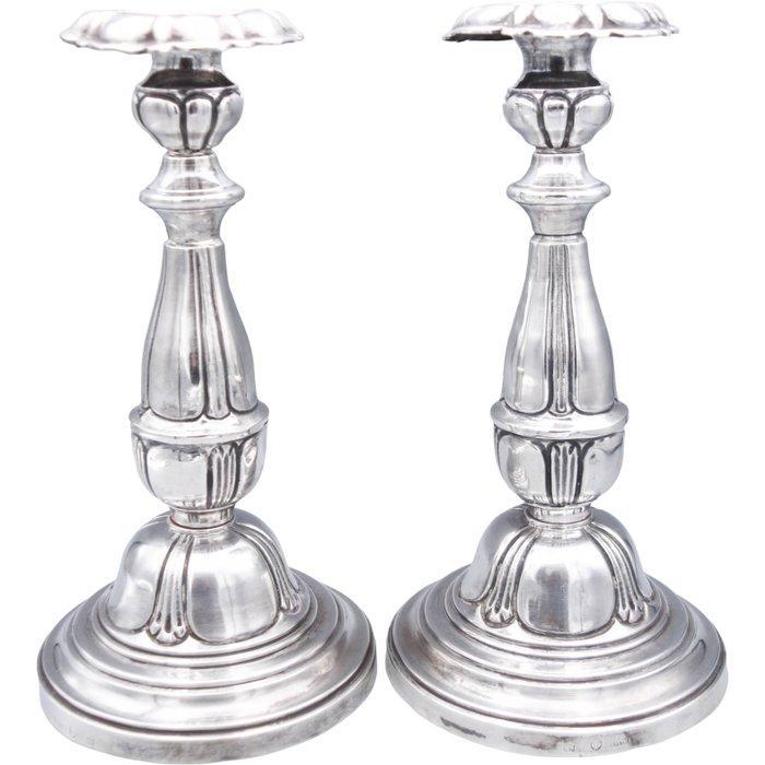 GALTES - Kaarsenhouder Isabelino - 19e eeuw (2) - .925, Antiek en Kunst, Antiek | Zilver en Goud