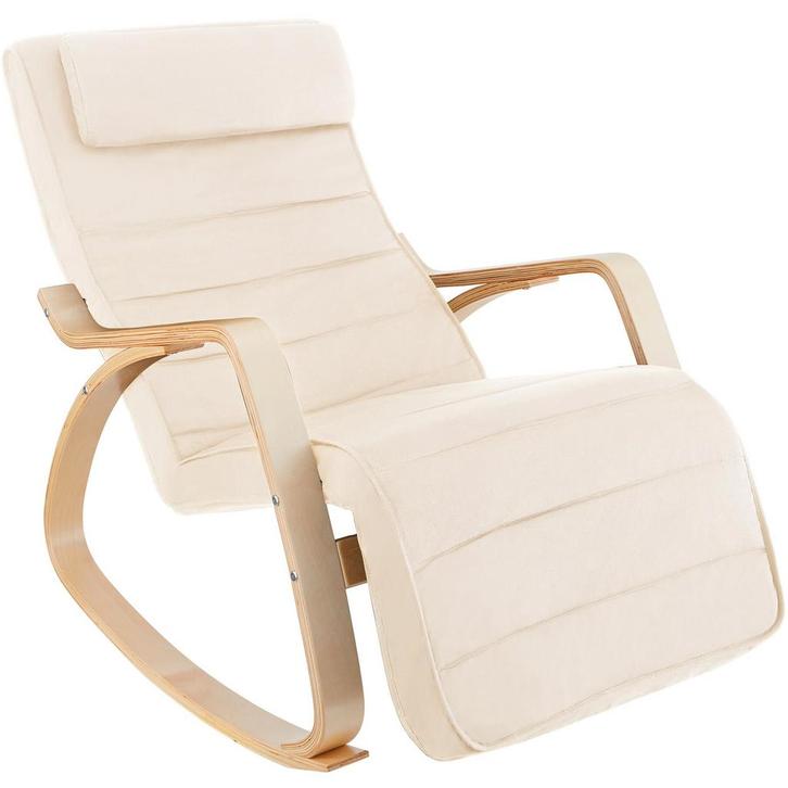 tectake Schommelstoel Onda - beige, Maison & Meubles, Chaises, Envoi