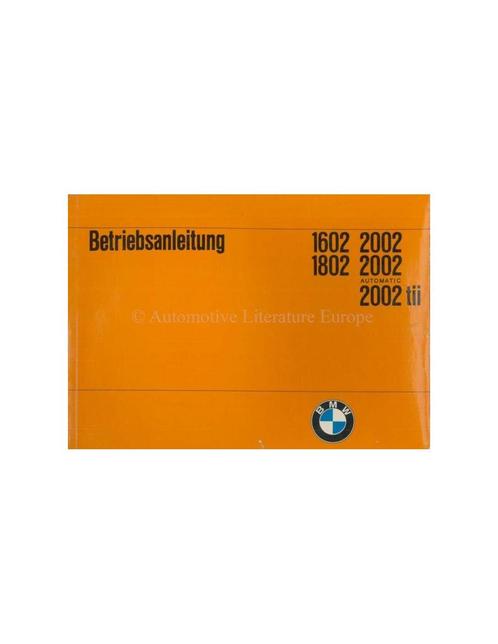1972 BMW 1602 1802 2002 INSTRUCTIEBOEKJE DUITS, Autos : Divers, Modes d'emploi & Notices d'utilisation