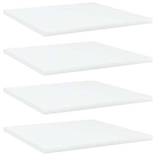 vidaXL Wandschappen 4 st 40x40x1,5 cm bewerkt hout wit, Maison & Meubles, Accessoires pour la Maison | Étagères murales & Rayons de bibliothèque