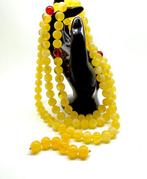 Collier de mala japa en ambre de la Baltique en pierre