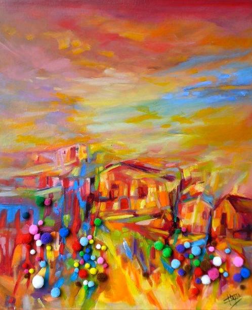 Isabel Tapias T - Cuando después del cuento aparece la, Antiek en Kunst, Kunst | Schilderijen | Modern