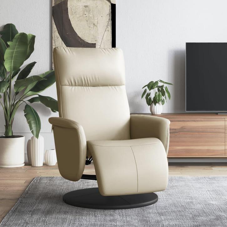 vidaXL Fauteuil verstelbaar met voetensteun kunstleer, Huis en Inrichting, Fauteuils, Nieuw, Verzenden