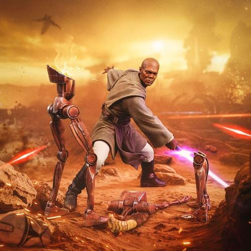 Star Wars Art Scale Statue 1/10 Mace Windu 18 cm, Verzamelen, Star Wars, Ophalen of Verzenden