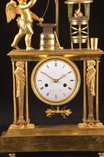 Horloge de table - Bronze doré et patiné - 1750-1800 -, Antiek en Kunst