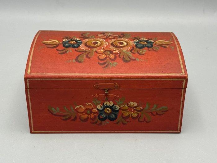 Kist - Hout - Hindeloopen kistje, Antiquités & Art, Curiosités & Brocante