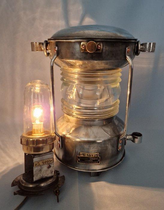 Ahlemann + Schlatter Navigation lamp - Glas, Messing, Metaal, Antiek en Kunst, Curiosa en Brocante