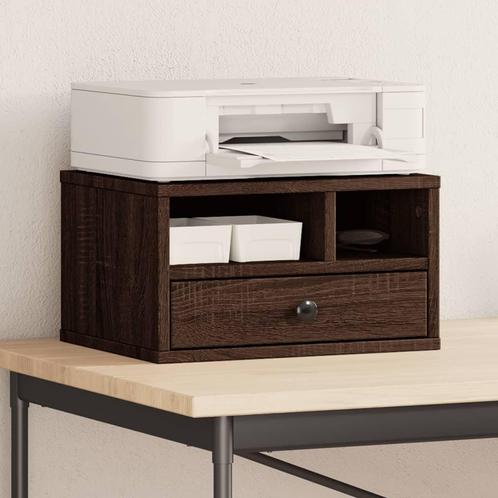 vidaXL Printerkastje 40x32x22,5 cm bewerkt hout bruin, Computers en Software, Printers, Nieuw, Verzenden