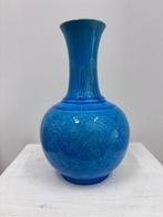 Vaas - Porselein - China - turkooisblauw (Zonder, Antiek en Kunst