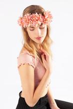 Bloemenkrans Haar Dahlia Peach Roze Bloemen Haarband Elf, Kleding | Dames, Ophalen of Verzenden, Nieuw