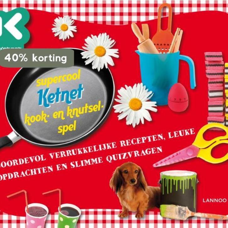 Supercool Ketnet Kook- En Knutselspel + Speelkaarten, Boeken, Kookboeken, Zo goed als nieuw, Verzenden