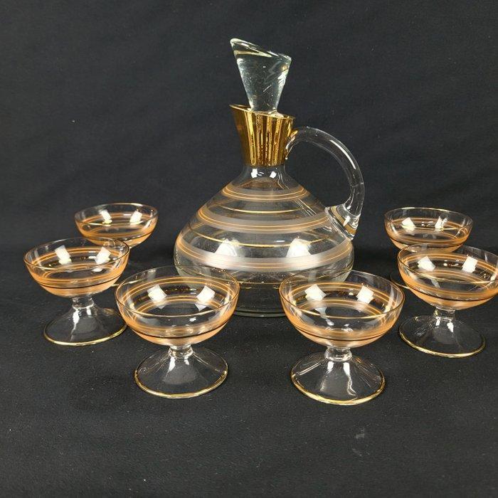 West Germany - Drankservies voor 6 (7) - Glas - Set, Antiek en Kunst, Curiosa en Brocante