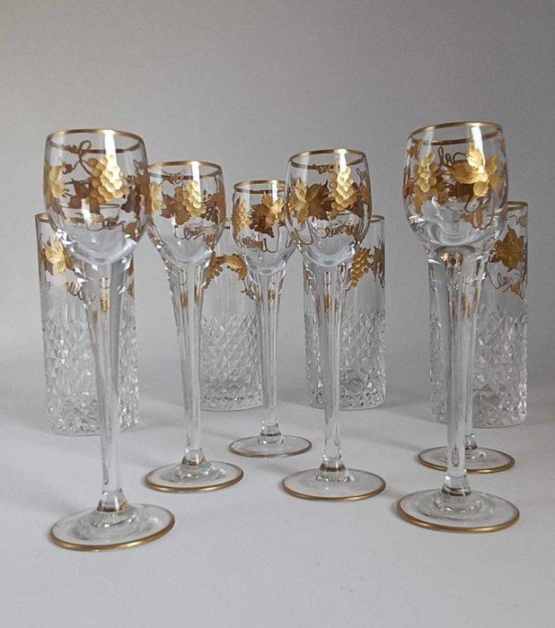 Drinkset (10) - Goud, Kristal, Antiek en Kunst, Antiek | Meubels | Tafels