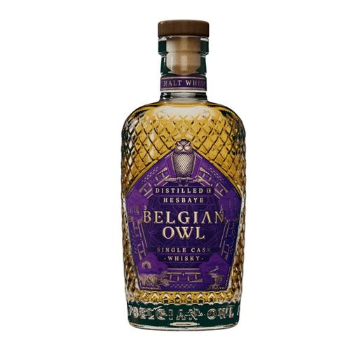Belgian Owl Single Cask Whisky New Bottle Purple Passion 46°, Verzamelen, Wijnen