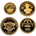 Liberia, Mongolië, Cambodja, Ivoorkust. 2000/2008 - Gouden, Postzegels en Munten, Munten | Europa | Niet-Euromunten