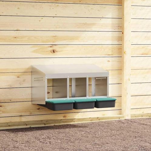 vidaXL Kippennestkast 3 compartimenten wandmontage, Dieren en Toebehoren, Knaagdieren en Konijnen | Hokken en Kooien, Nieuw, Verzenden