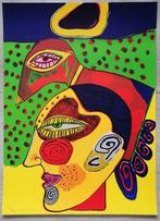 Corneille (1922-2010) - Tete de femme et oiseau pensif