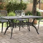 vidaXL Table de jardin noir 150x90x72 cm aluminium coulé, Neuf, Verzenden