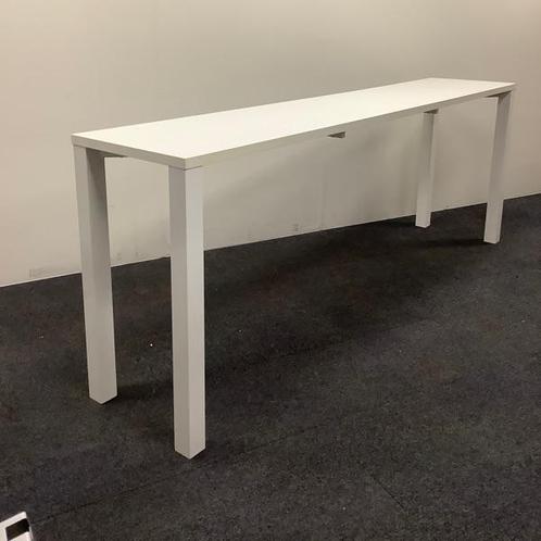 Sta-tafel 300x60 cm, hoogte 110 cm, wit - Gratis Bezorging, Huis en Inrichting, Tafelonderdelen, Gebruikt