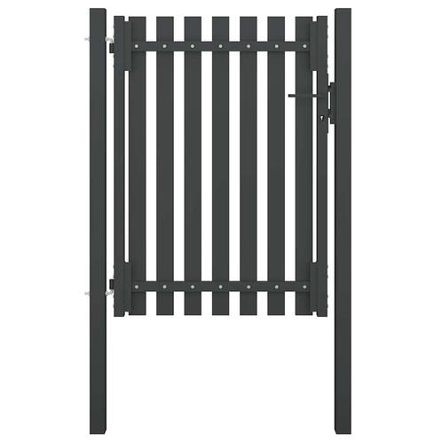 vidaXL Poort 1x1,7 m staal antraciet, Tuin en Terras, Tuinpoorten, Nieuw, Verzenden