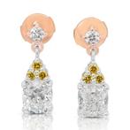Oorbellen - 18 karaat Roségoud, Witgoud -  2.55ct. tw., Nieuw