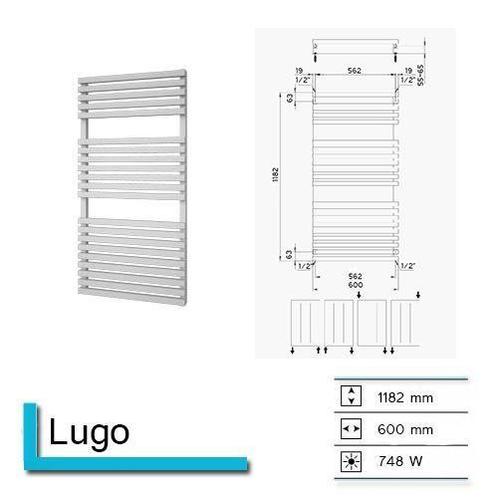 Handdoekradiator Lago 1182 x 600 mm Donker grijs structuur, Doe-het-zelf en Bouw, Sanitair, Overige typen, Nieuw, Ophalen of Verzenden