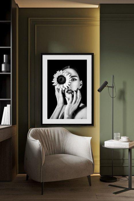 Elena Paraskeva - Sunflower(2014)-XL (FRAMED), Antiek en Kunst, Kunst | Schilderijen | Modern