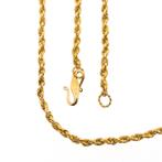 22 Krt. Gouden gedraaide schakel ketting | 49,5 cm, Handtassen en Accessoires, Kettingen, Ophalen of Verzenden, Gebruikt, Overige kleuren