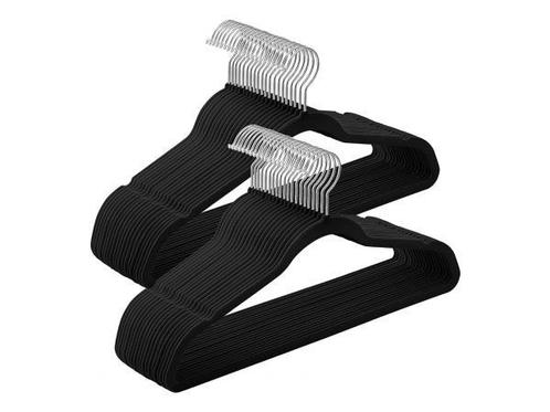 Veiling - Luxe kledinghangers anti-slip - zwart - set van 50, Kleding | Dames, Kledinghangers, Nieuw