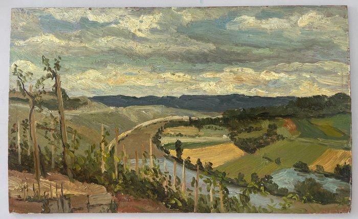 Dieter Wulff (1929-2010) - Blick ins Flusstal, Antiek en Kunst, Kunst | Schilderijen | Klassiek