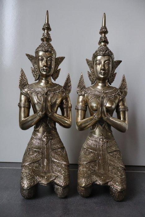 2 Grote tempelwachters Thepanom 43 cm hoog - sculptuur -, Antiek en Kunst, Kunst | Niet-Westerse kunst