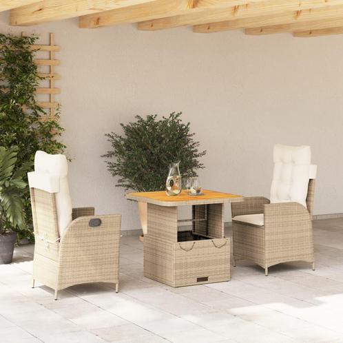 vidaXL Ensemble à manger de jardin et coussins 3 pcs, Jardin & Terrasse, Ensembles de jardin, Neuf, Envoi