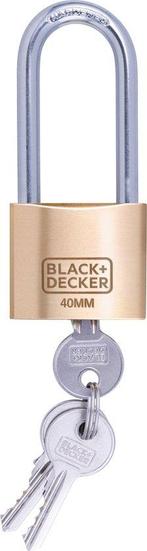 Tweedekans | BLACK+DECKER Hangslot - 40mm - Lange Beugel -, Fietsen en Brommers, Ophalen of Verzenden, Nieuw