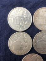 België. Boudewijn. 50 Francs 1951 5 stuks (Zonder, Postzegels en Munten