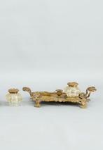 Encrier - Barok stijl messing exemplaar met floraal decor -