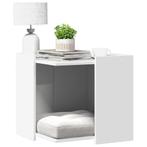 vidaXL Kattenbakkast 53x53x51 cm bewerkt hout wit, Dieren en Toebehoren, Katten-accessoires, Verzenden, Nieuw