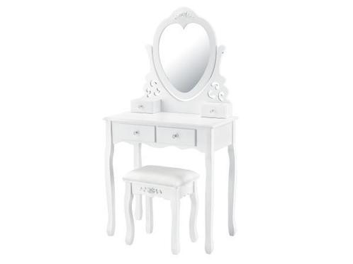 Veiling - Schminktafel / kaptafel Julia - Wit - incl. spiege, Huis en Inrichting, Tafels | Kaptafels