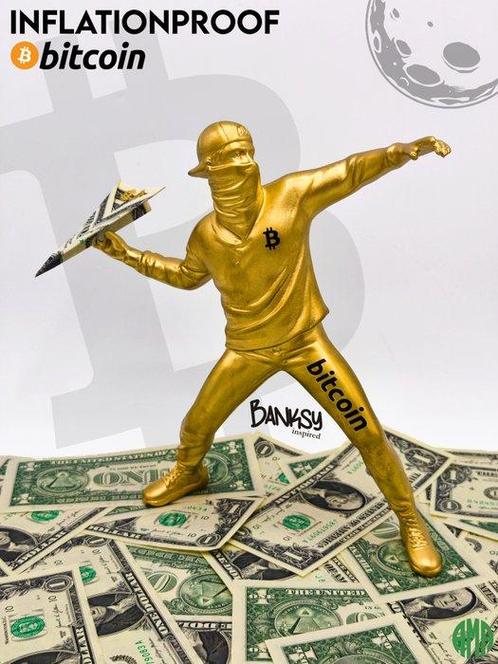 AMA (1985) - Inflationproof Bitcoin - Bitcoin & Banksy, Antiek en Kunst, Kunst | Schilderijen | Modern