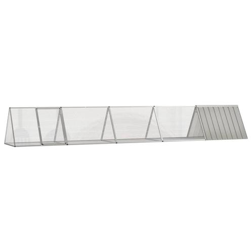 vidaXL Konijnenhok 504,5x80,5x71 cm gegalvaniseerd staal, Dieren en Toebehoren, Knaagdieren en Konijnen | Hokken en Kooien, Nieuw