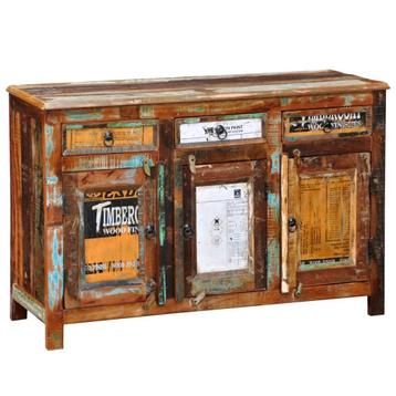 vidaXL Kast met 3 lades en 3 deuren vintage stijl gerecycled, Huis en Inrichting, Kasten | Dressoirs, Verzenden, Nieuw