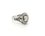 Ring - 18 karaat Witgoud Diamant (Natuurlijk) - Diamant, Handtassen en Accessoires, Ringen, Nieuw