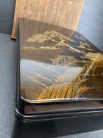 Hobby Box - Fumibako antique japonais en laque noire avec