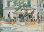 Pol Dom (1884-1974) - Frans café in Saint Raphael, Antiek en Kunst