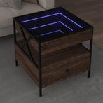 vidaXL Salontafel met Infinity LED 50x50x51 cm bruin, Verzenden, Nieuw