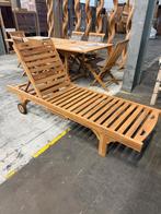 Ligstoel, teakhout (nieuw, outlet), Tuin en Terras, Nieuw