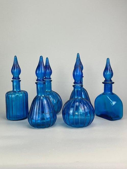 Empoli - Bouteille (6) - Verre - Lotto 6 bouteilles en verre, Antiek en Kunst, Antiek | Glaswerk en Kristal