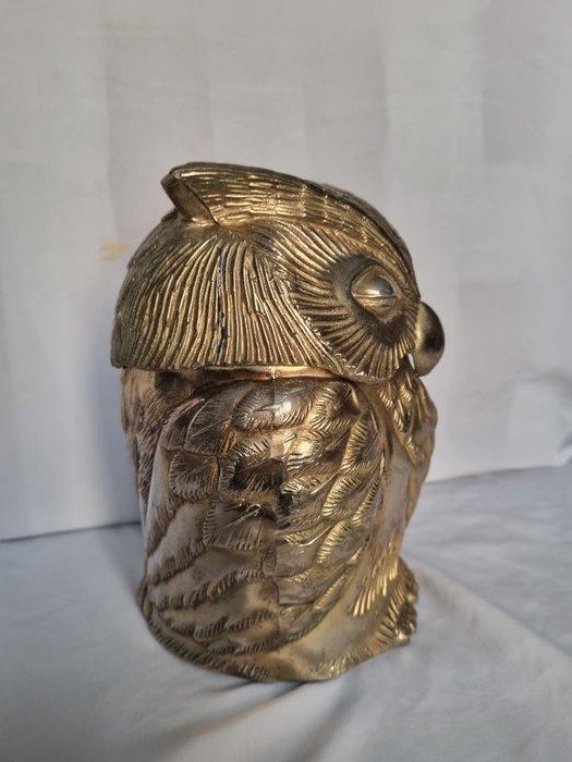 Ijsemmer - uilen - goudkleurig metaal, Antiek en Kunst, Antiek | Keukengerei