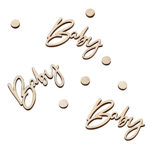 Confetti Baby Hout 18st, Hobby en Vrije tijd, Feestartikelen, Nieuw, Verzenden
