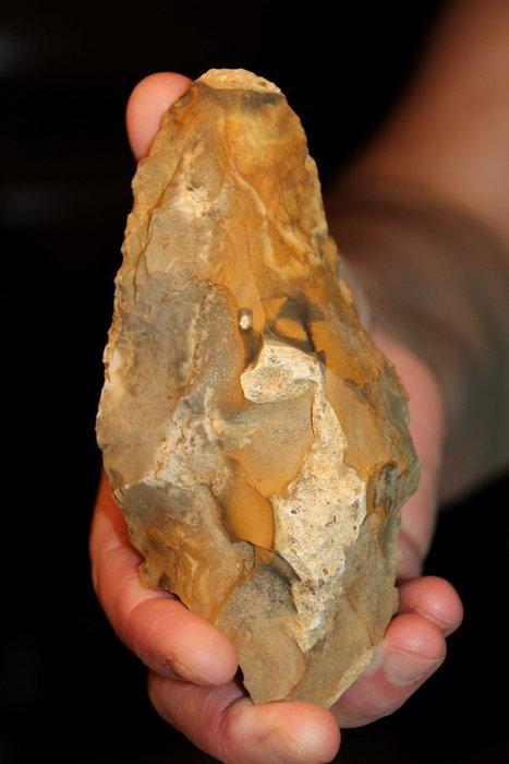 Paleolithisch Vuursteen Biface - 140 mm (Zonder, Antiek en Kunst, Antiek | Overige Antiek