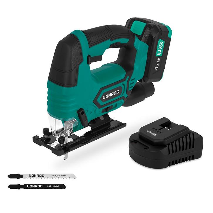 Accu Decoupeerzaag 20V | Incl. 4.0Ah Accu en snellader, Doe-het-zelf en Bouw, Gereedschap | Zaagmachines, Nieuw, Verzenden